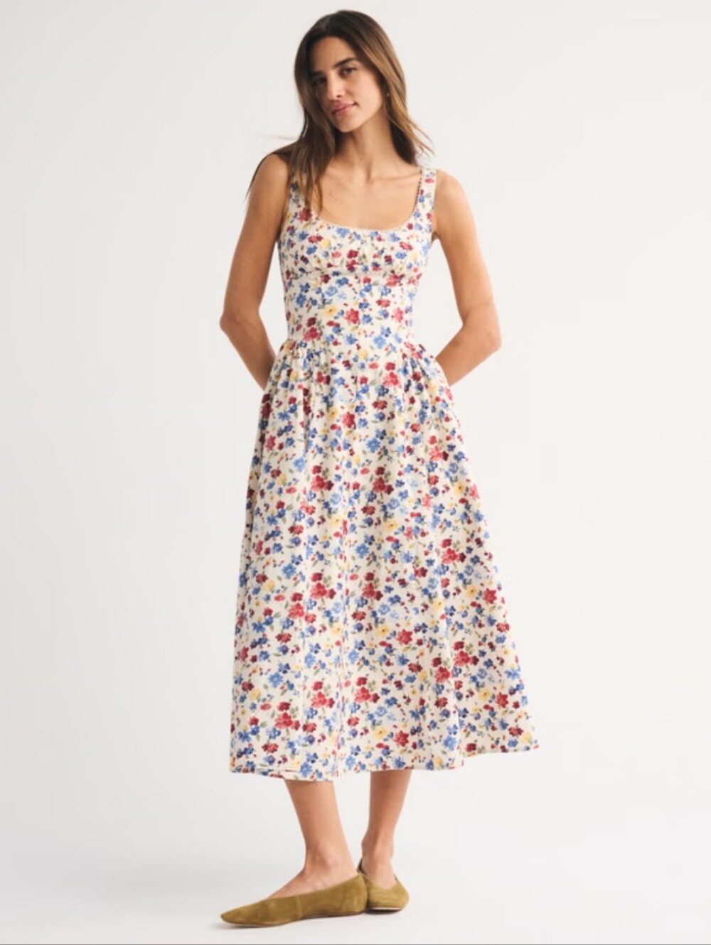 New! Abercrombie & Fitch Bra Free Dylan Midi dress